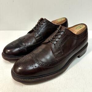 VERY GOOD Grant Stone x J. Crew Ludlow Longwing Wingtip Derby Bench Made 10 D